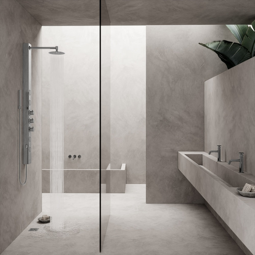 Drain de douche carré Elan de 6 po en chrome