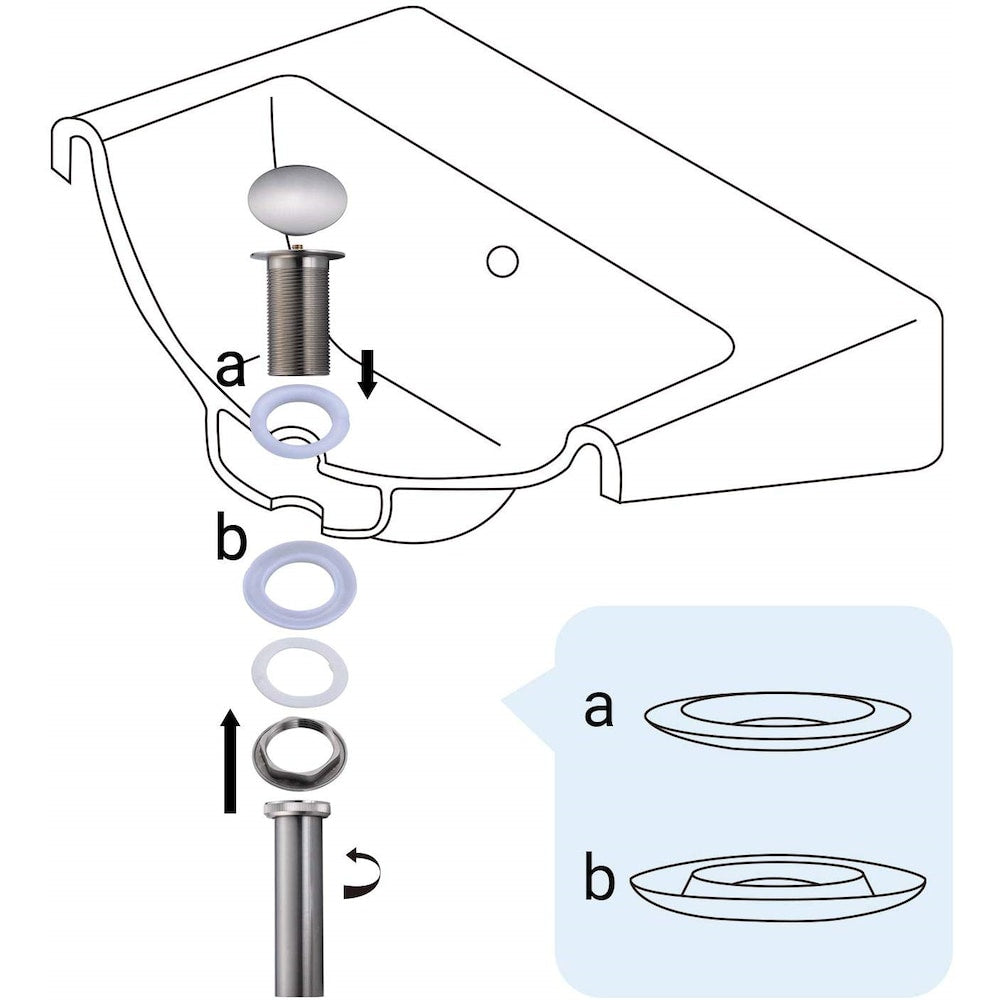 Bathroom Lavatory Pop-up Drain Assembly with Overflow in Matte Black