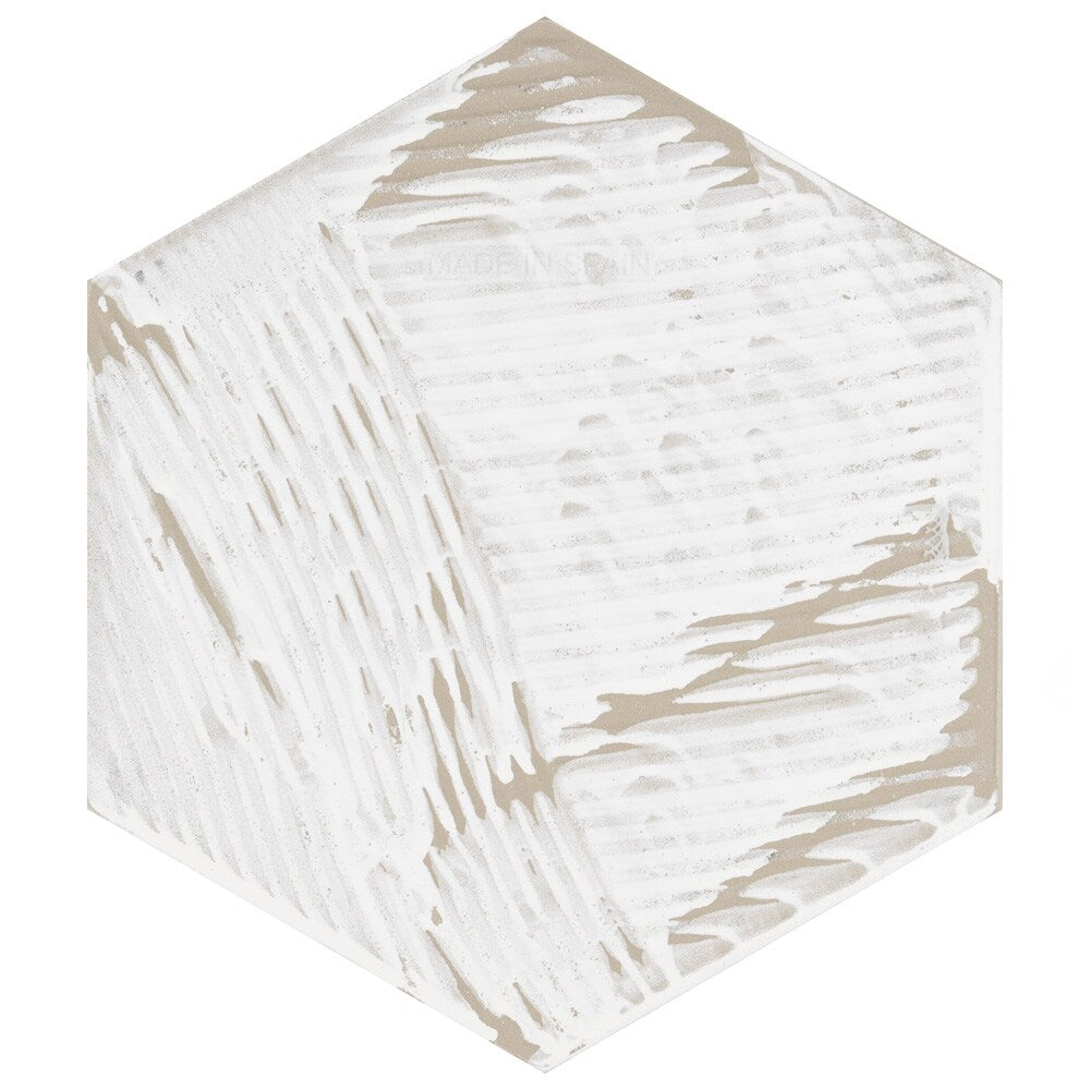 Sample - Stella Hex Night 8-5/8-inch x 9-7/8-inch Porcelain Floor and Wall Tile