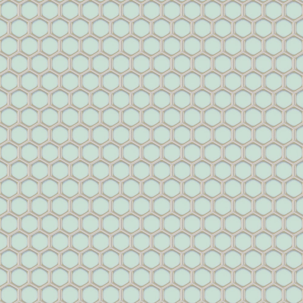 Sample - Hudson 1" Hex Light Green 6-inch x 6-inch Porcelain Mosaic Tile