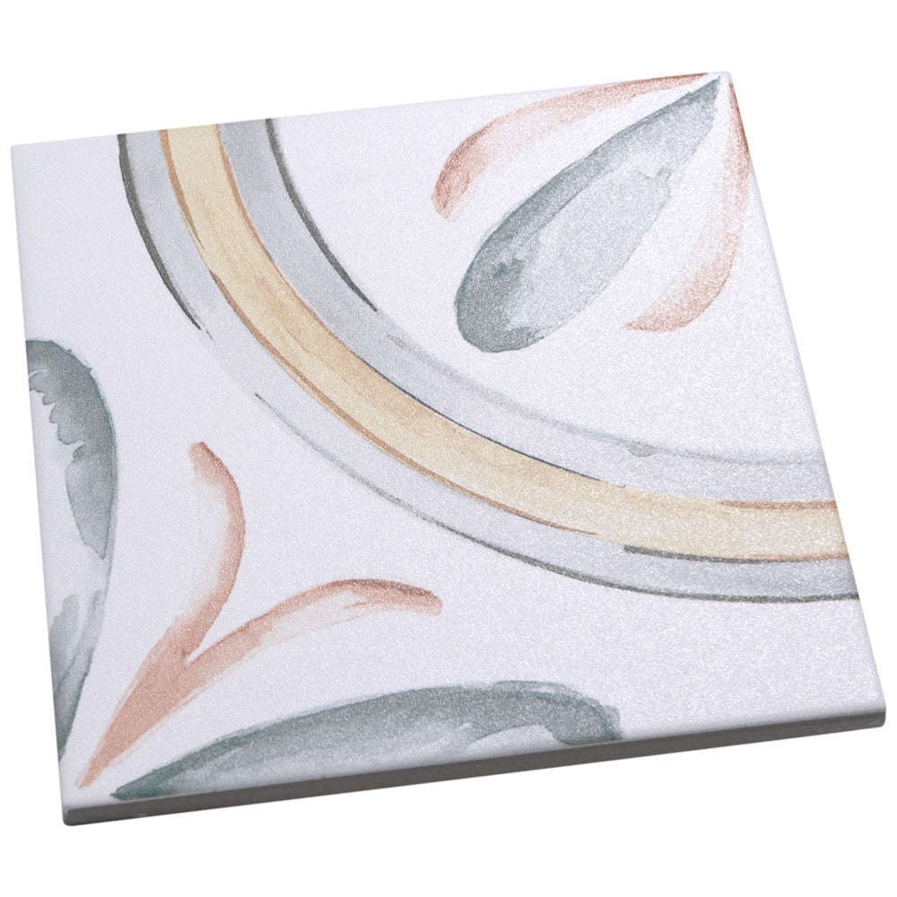 Sample - Saint Germain Chaud Deco Rivette 5-3/4-inch x 5-3/4-inch Porcelain Floor and Wall Tile