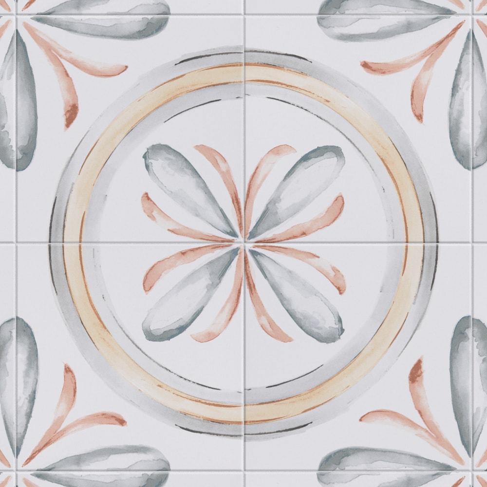 Sample - Saint Germain Chaud Deco Rivette 5-3/4-inch x 5-3/4-inch Porcelain Floor and Wall Tile