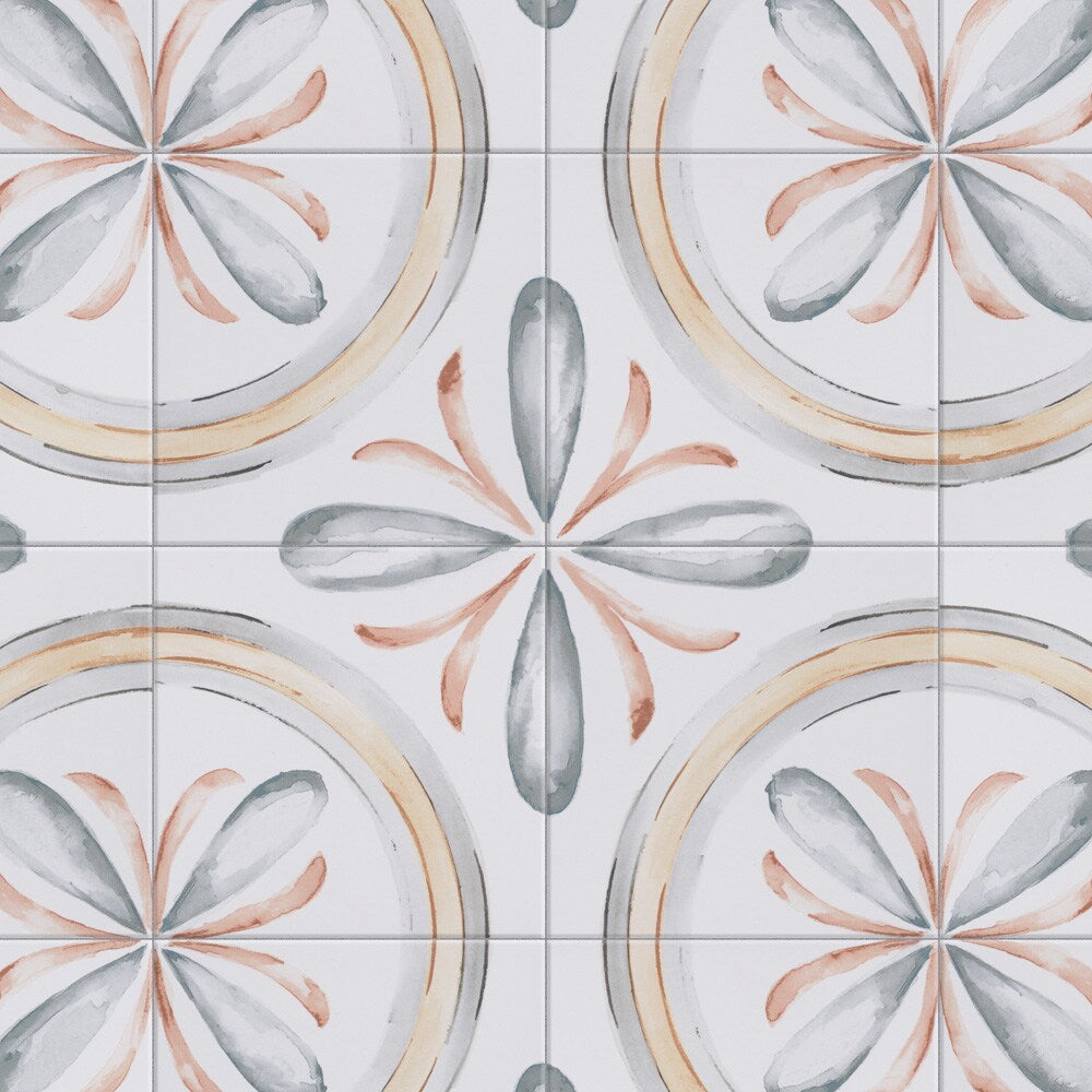 Sample - Saint Germain Chaud Deco Rivette 5-3/4-inch x 5-3/4-inch Porcelain Floor and Wall Tile