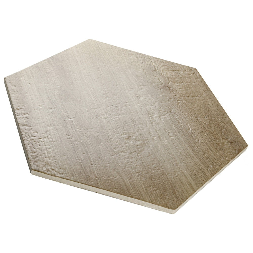 Sample - Natura Hex Camel 7-inch x 8-inch Porcelain Floor and Wall Tile