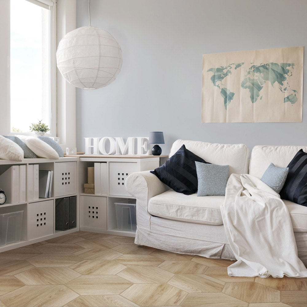 Sample - Natura Hex Camel 7-inch x 8-inch Porcelain Floor and Wall Tile