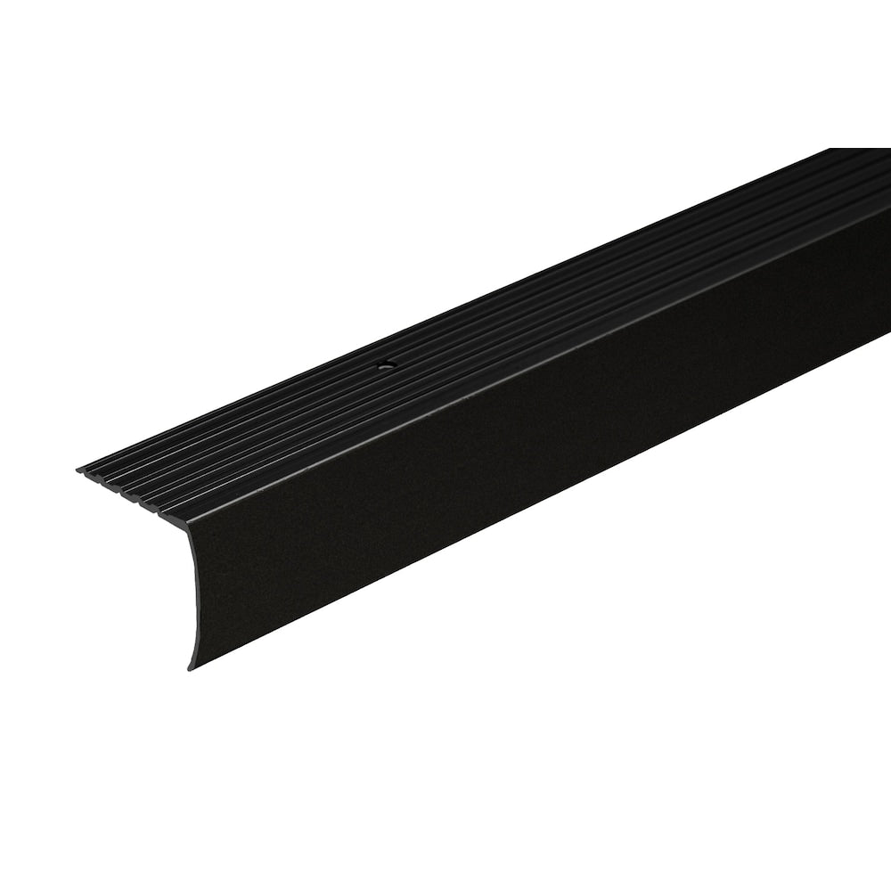 Matte Black 1 ft. 1/8-inch x 6 ft. Aluminum Moulding Stair Nosing