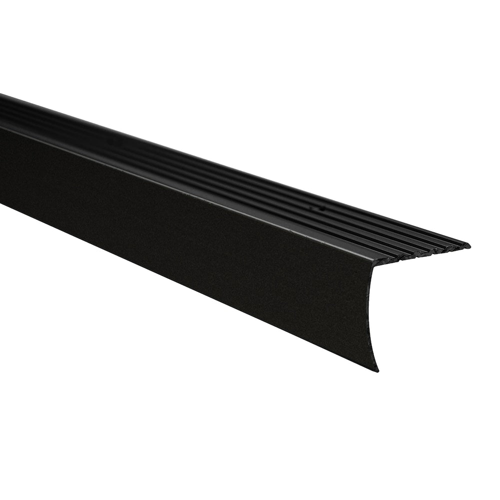Matte Black 1 ft. 1/8-inch x 6 ft. Aluminum Moulding Stair Nosing