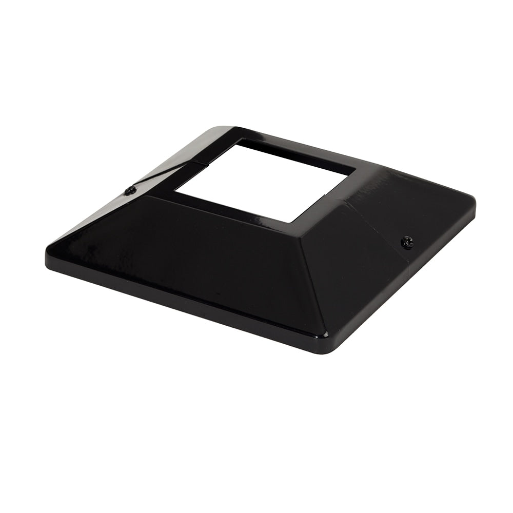 Versai 5" x 5" Steel Post Base Cover for a 2" x 2" nominal post Gloss Black