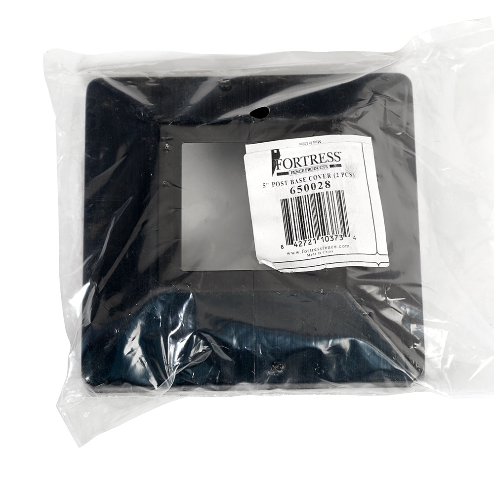 Versai 5" x 5" Steel Post Base Cover for a 2" x 2" nominal post Gloss Black