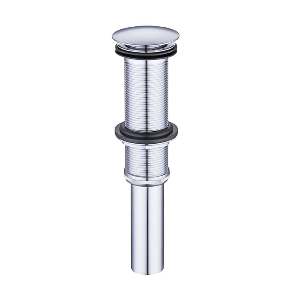 1 1/4" Polished Chrome Push Pop up Drain Assembly - All Brass construction less Over Flow