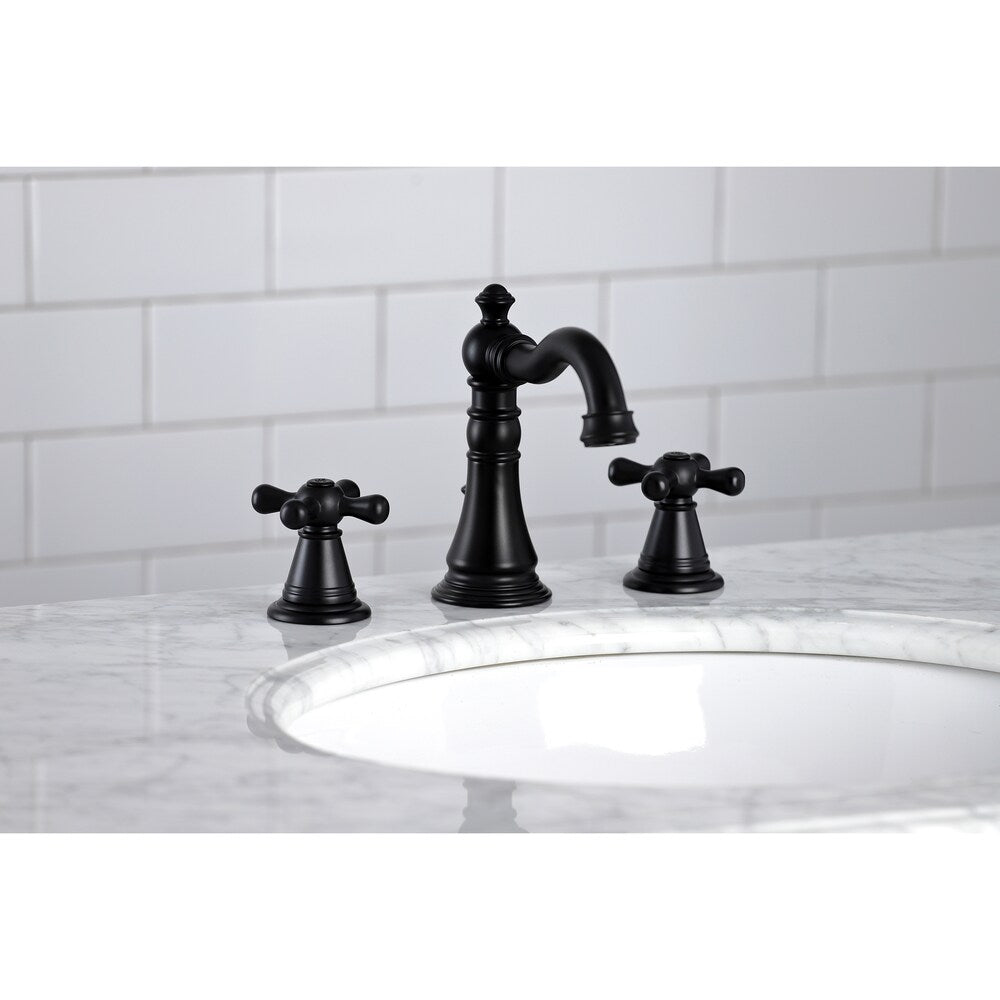 American Classic 8 inch Widespread 2-Handle Bathroom Faucet in Matte-Black