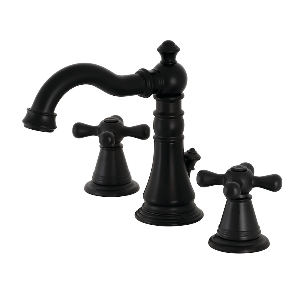 American Classic 8 inch Widespread 2-Handle Bathroom Faucet in Matte-Black