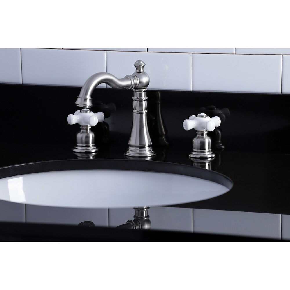 Classic 8 inch Widespread 2-Handle Bathroom Faucet in Brushed Nickel