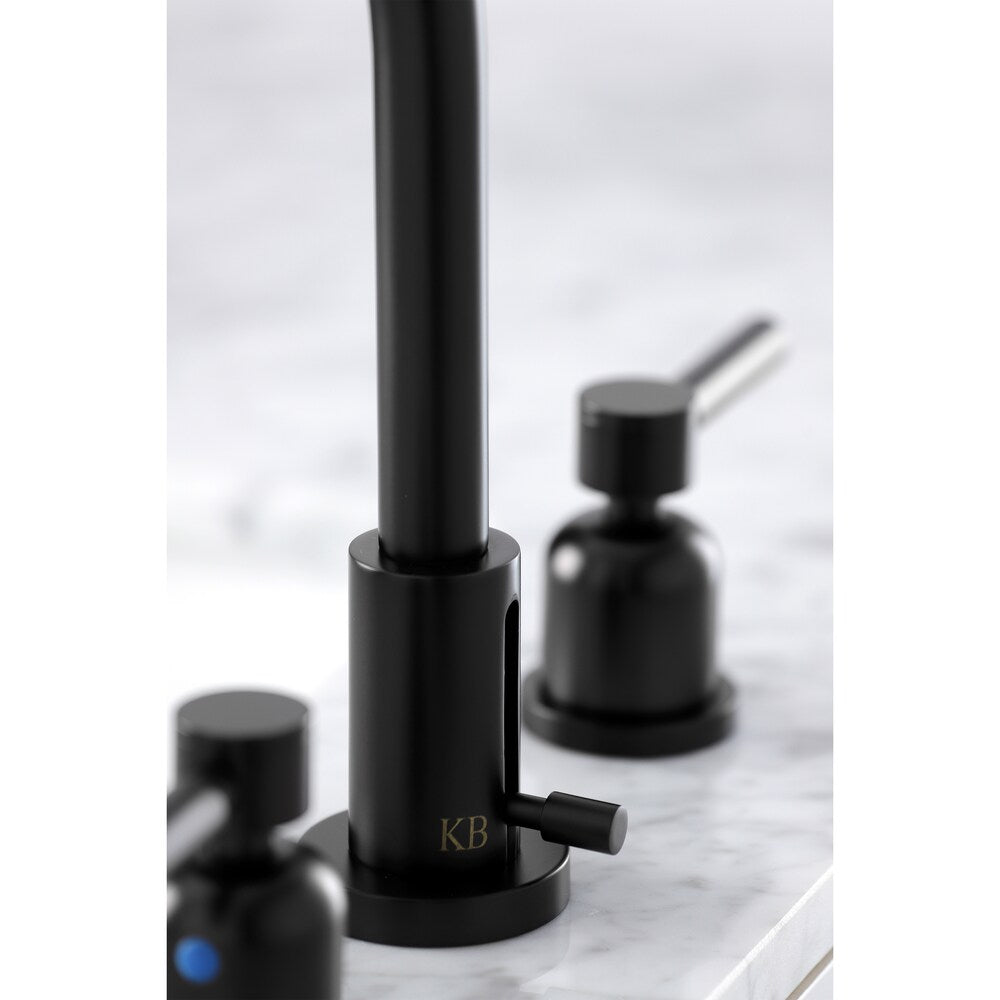 Concord 8 inch Widespread 2-Handle Bathroom Faucet in Black Matte