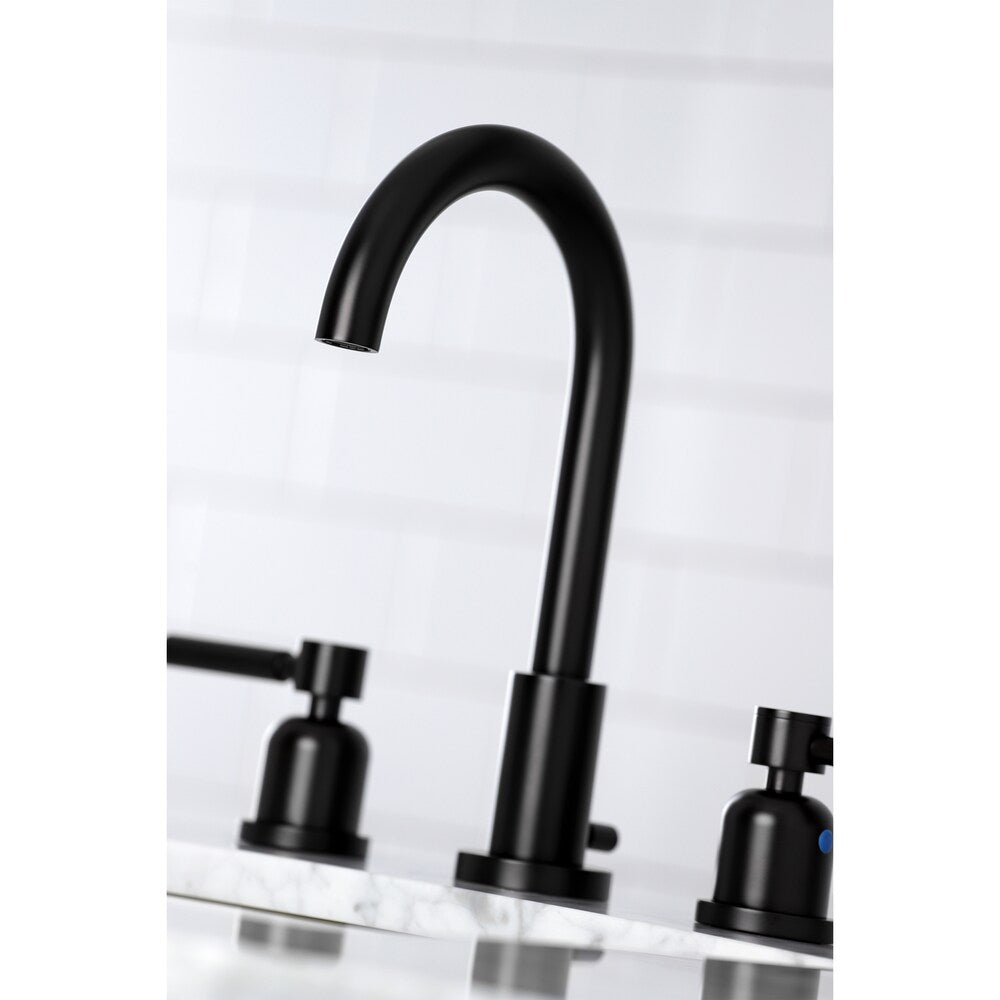 Concord 8 inch Widespread 2-Handle Bathroom Faucet in Black Matte