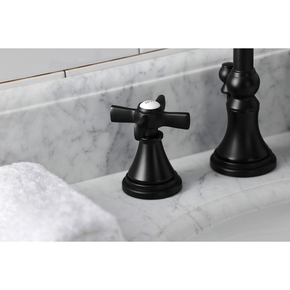 Millennium 8 inch Widespread 2-Handle Bathroom Faucet in Matte-Black
