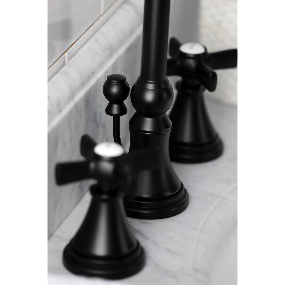 Millennium 8 inch Widespread 2-Handle Bathroom Faucet in Matte-Black