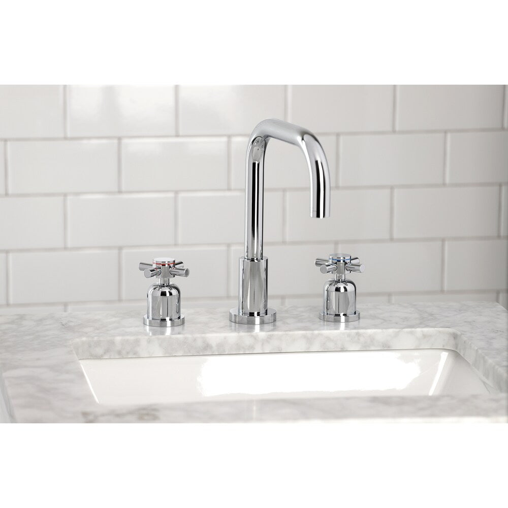 Robinet de salle de bain à 2 poignées Concord Cross de 8 pouces en chrome