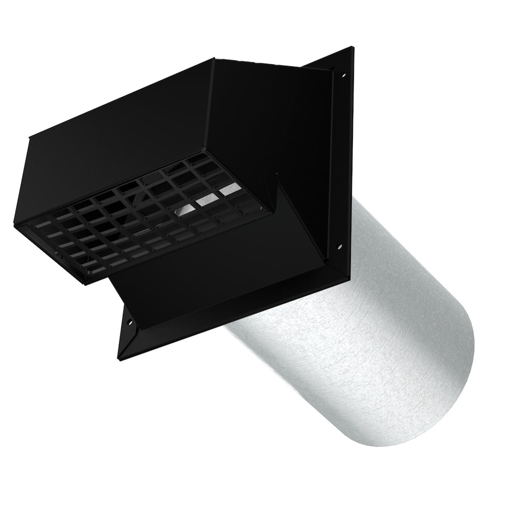 6-in Premium Wall Exhaust/Intake Hood with Screen, Black