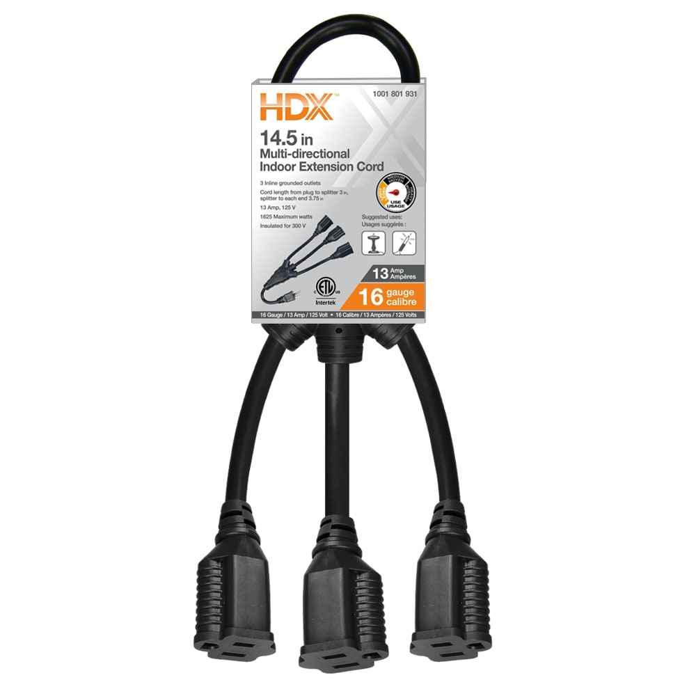 14.5 in Multi-directional Indoor Extension Cord