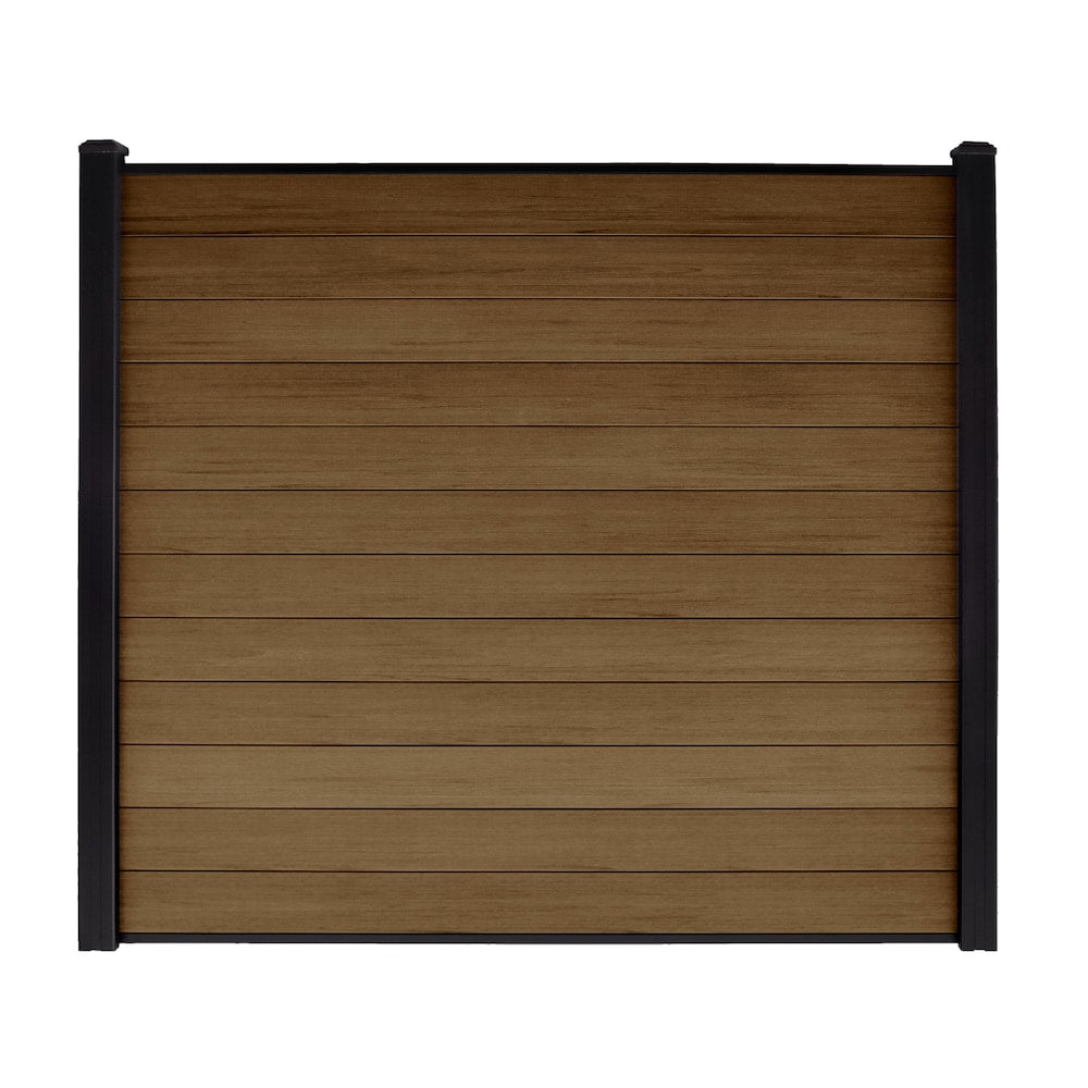 6' x 6' Composite Fence Series Fence Panel Planks (12-Pack) Saddle Brown