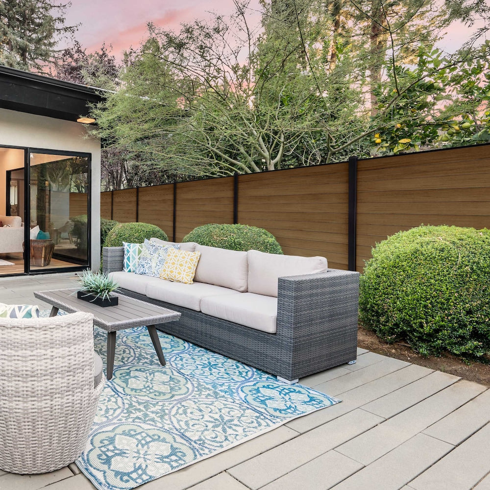 6' x 6' Composite Fence Series Fence Panel Planks (12-Pack) Saddle Brown