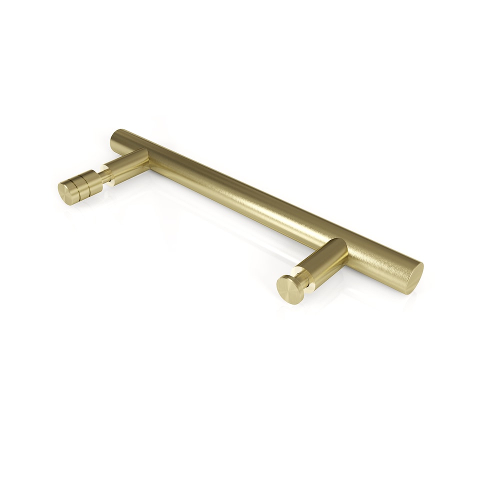 Eclipse 72 inch W x 60 inch H Sliding Frameless Bathtub Shower Door in Satin Brass Finish