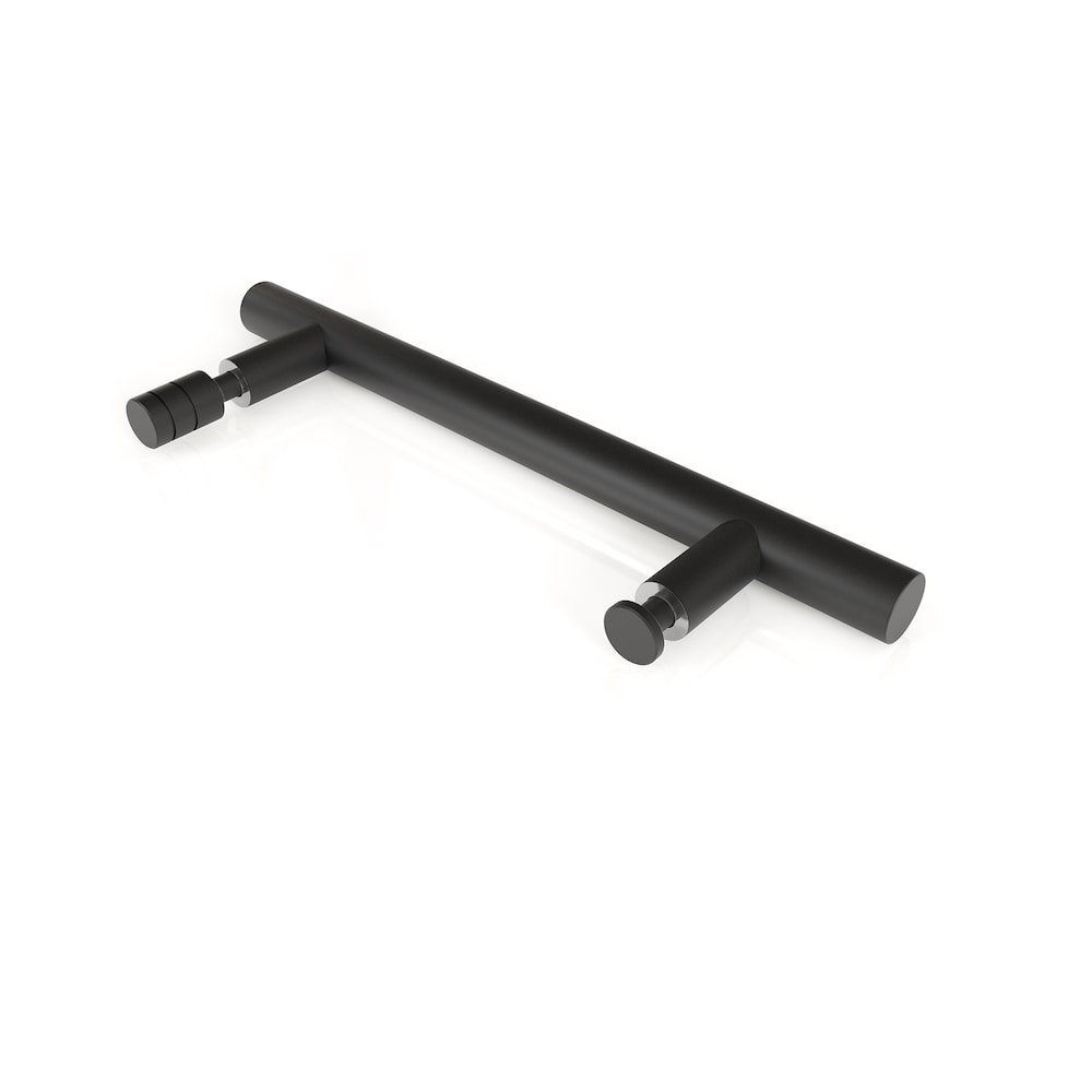 Eclipse 60 inch W x 60 inch H Sliding Frameless Bathtub Shower Door in Matte Black Finish