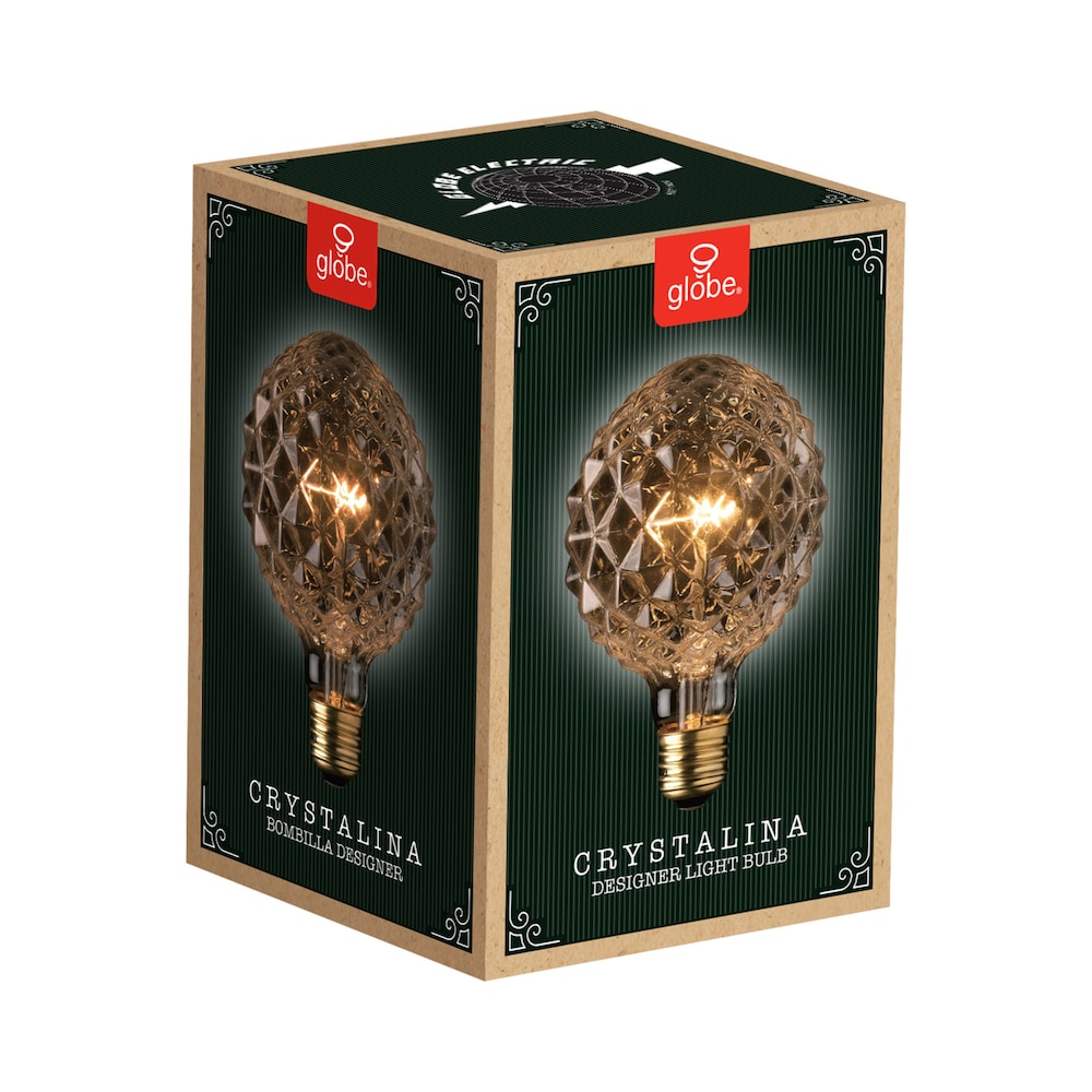 Ampoule à incandescence Edison Crystalina de 40 W, design transparent et vintage