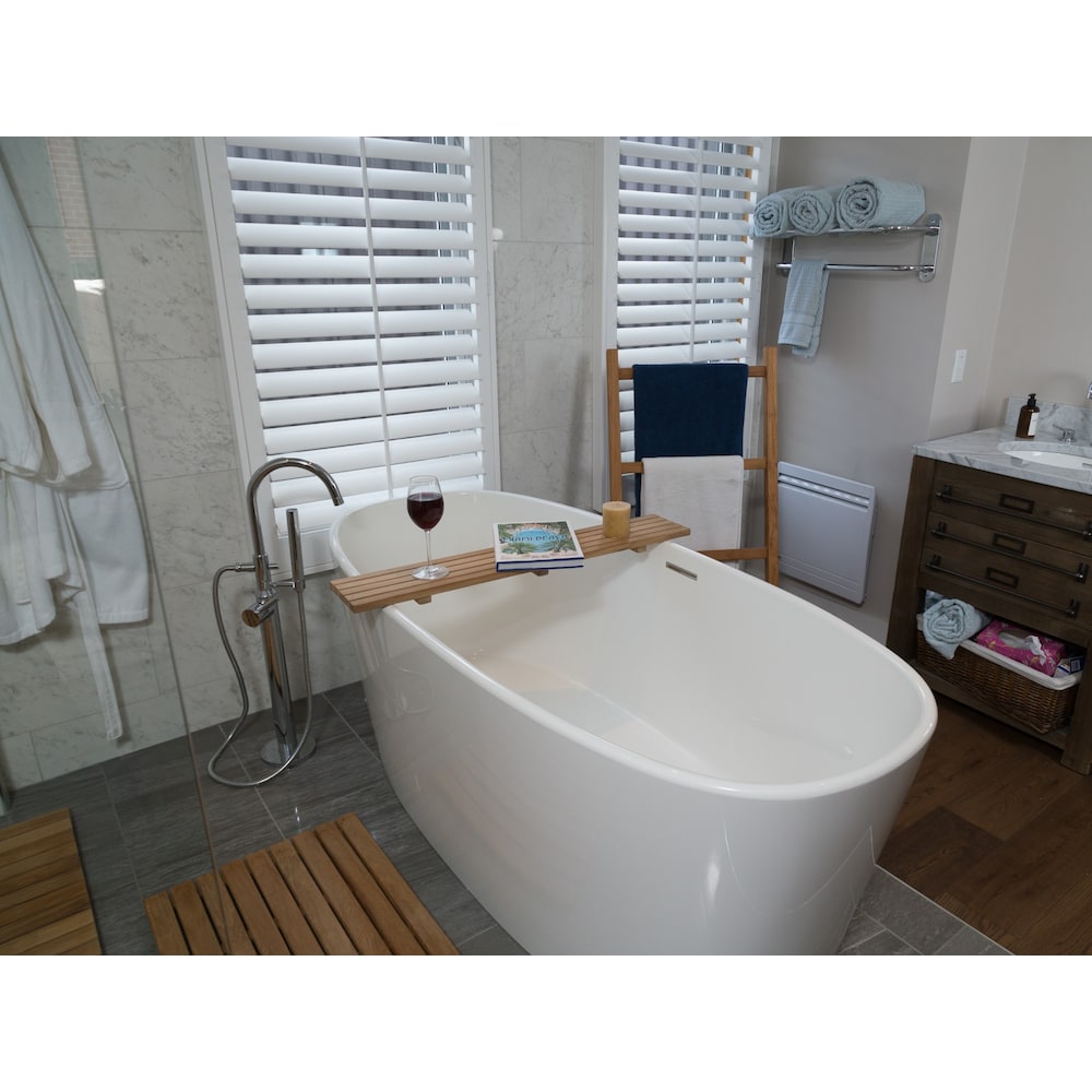 Fiji 34.50 inch Bathtub Seat Caddy with 5 Slats in Natural Teak