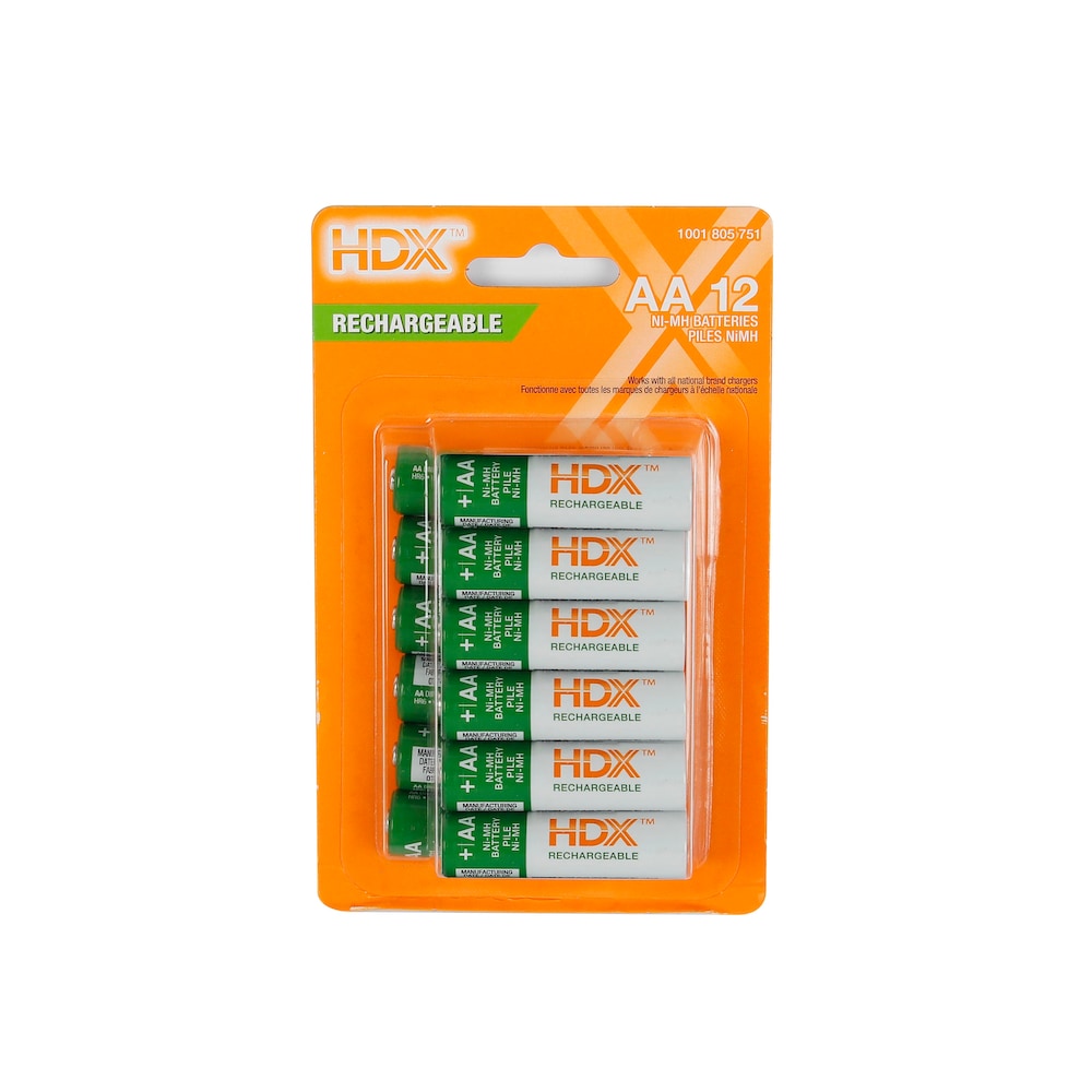Rechargeable AA Battery (12-Pack)