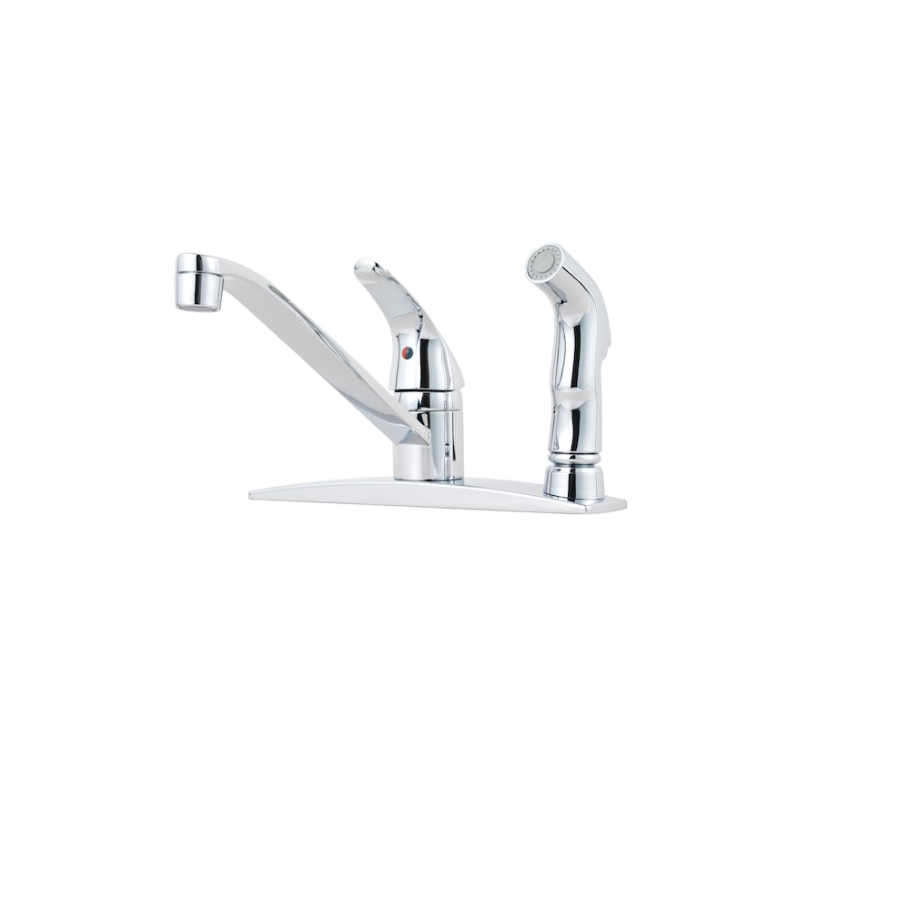 Pfirst Series 1-Handle Kitchen Faucet With Side Spray Polished Chrome