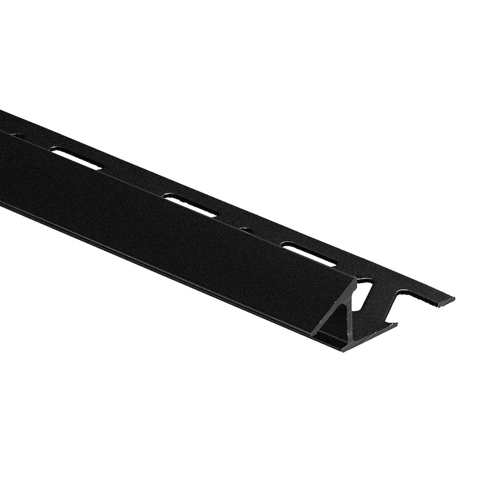 Adaptateur de garniture de carrelage en céramique en aluminium noir mat de 1/2 po (12,5 mm) x 96 po