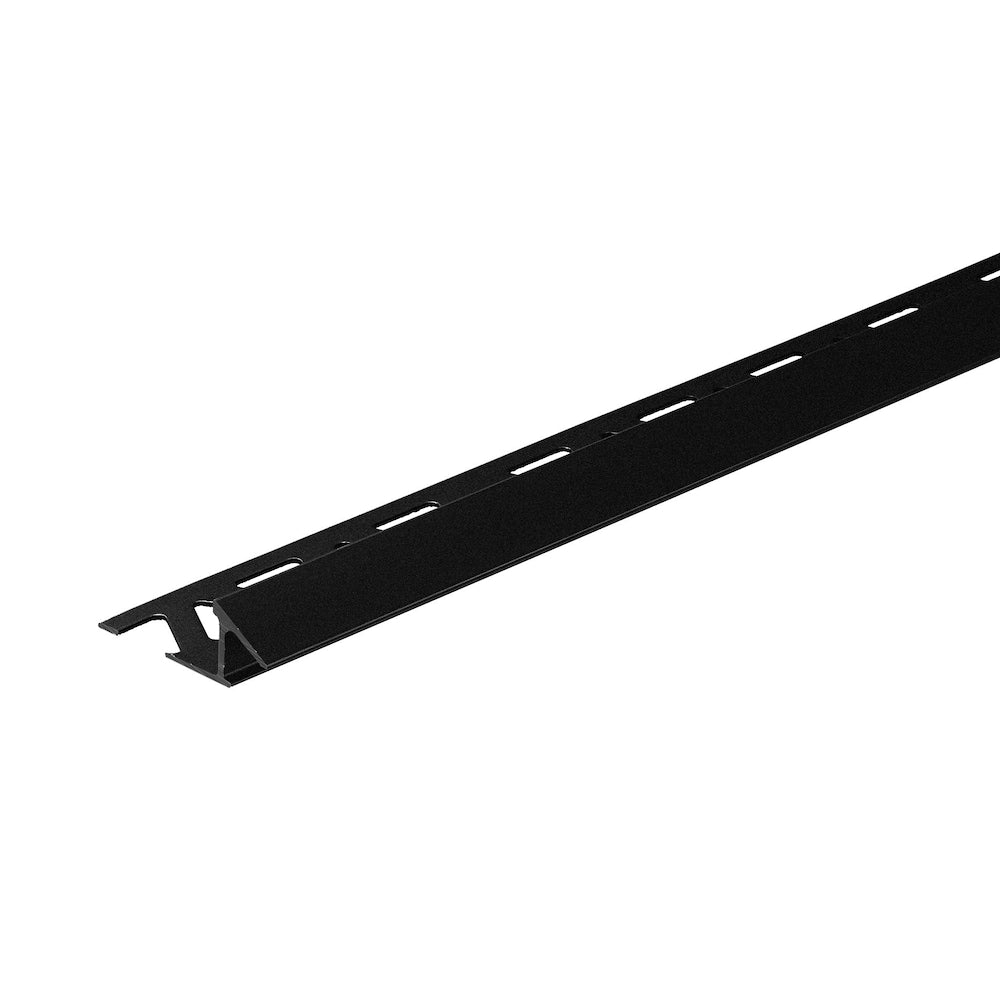 Adaptateur de garniture de carrelage en céramique en aluminium noir mat de 1/2 po (12,5 mm) x 96 po