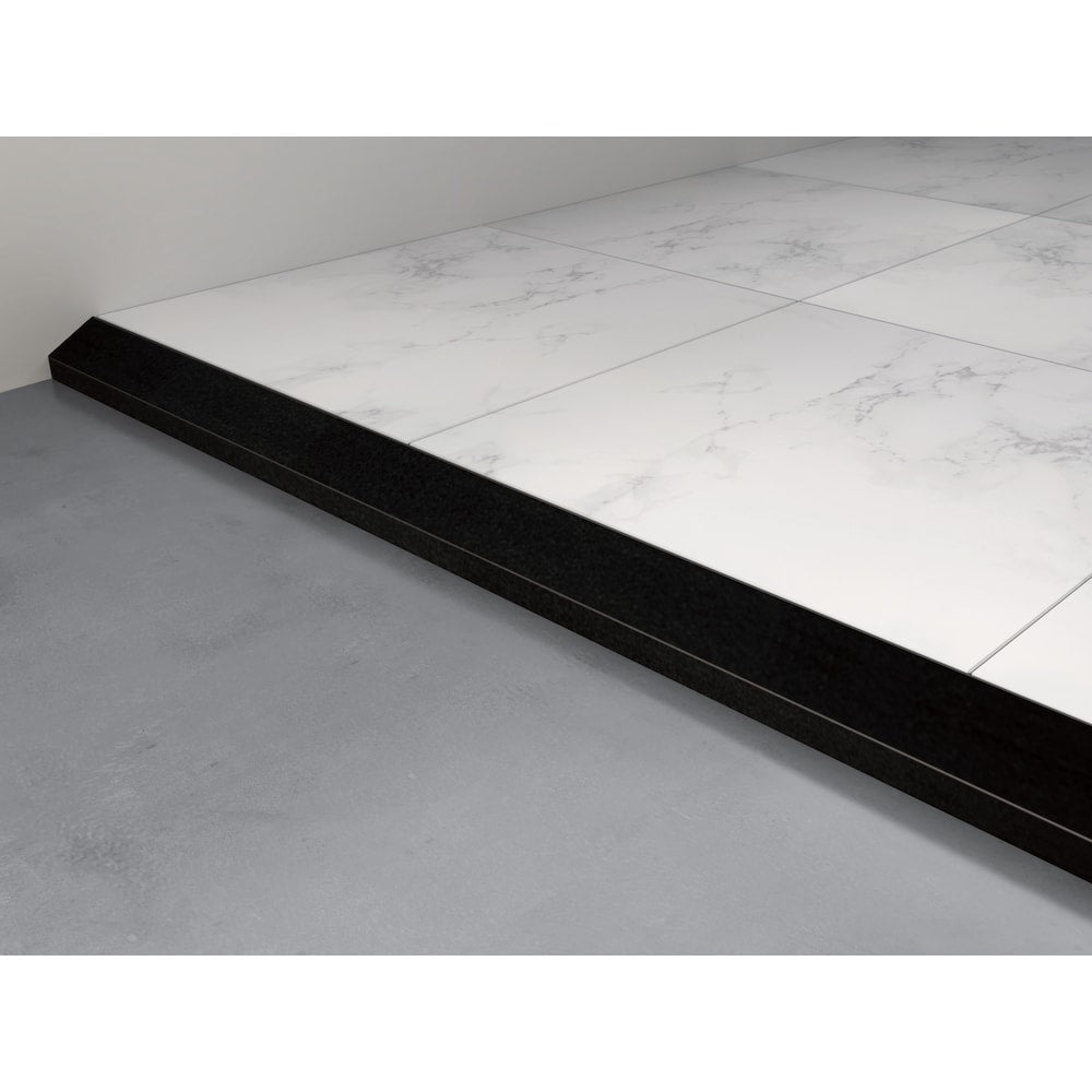 Réducteur de garniture de carrelage en céramique en aluminium noir mat de 1/2 po (12 mm) x 96 po