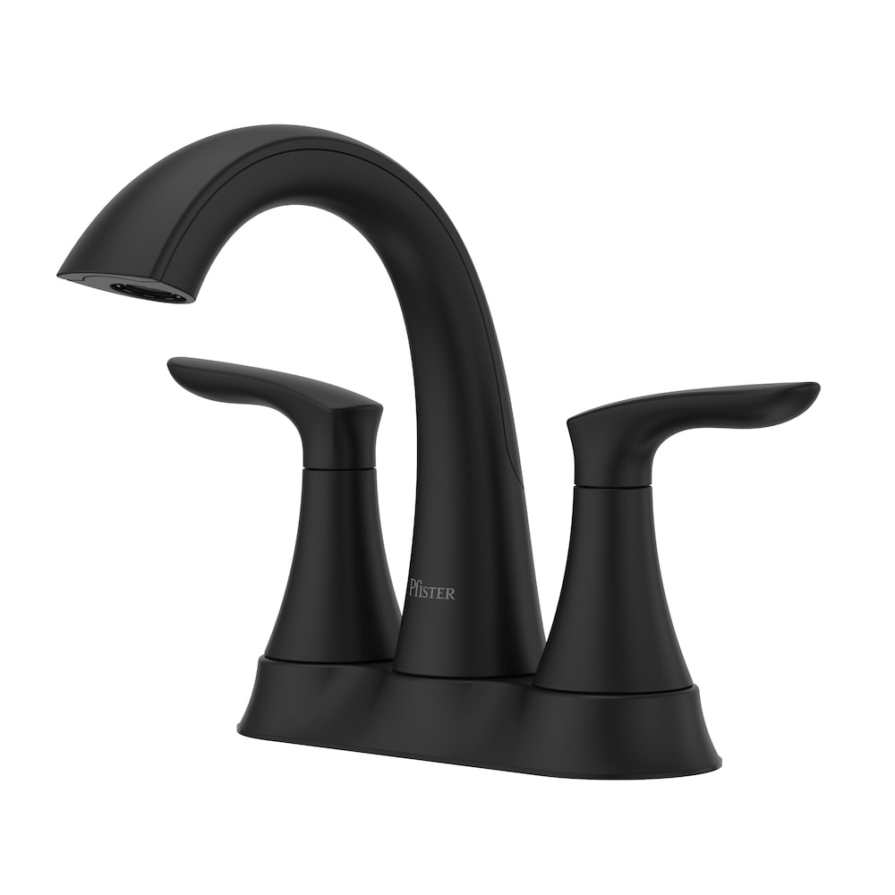Weller 2-Handle 4" Centerset Matte Black Bathroom Sink Faucet/Tap