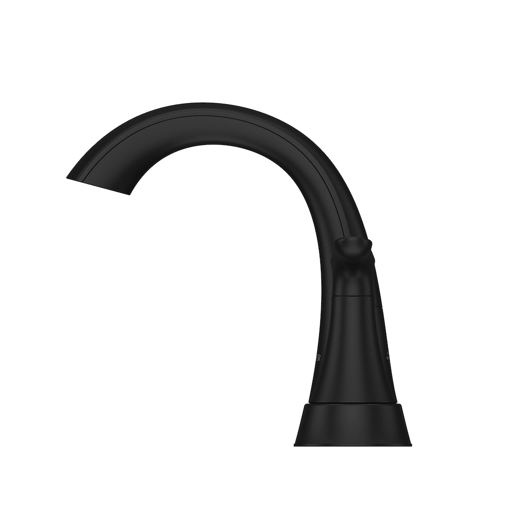 Weller 2-Handle 4" Centerset Matte Black Bathroom Sink Faucet/Tap