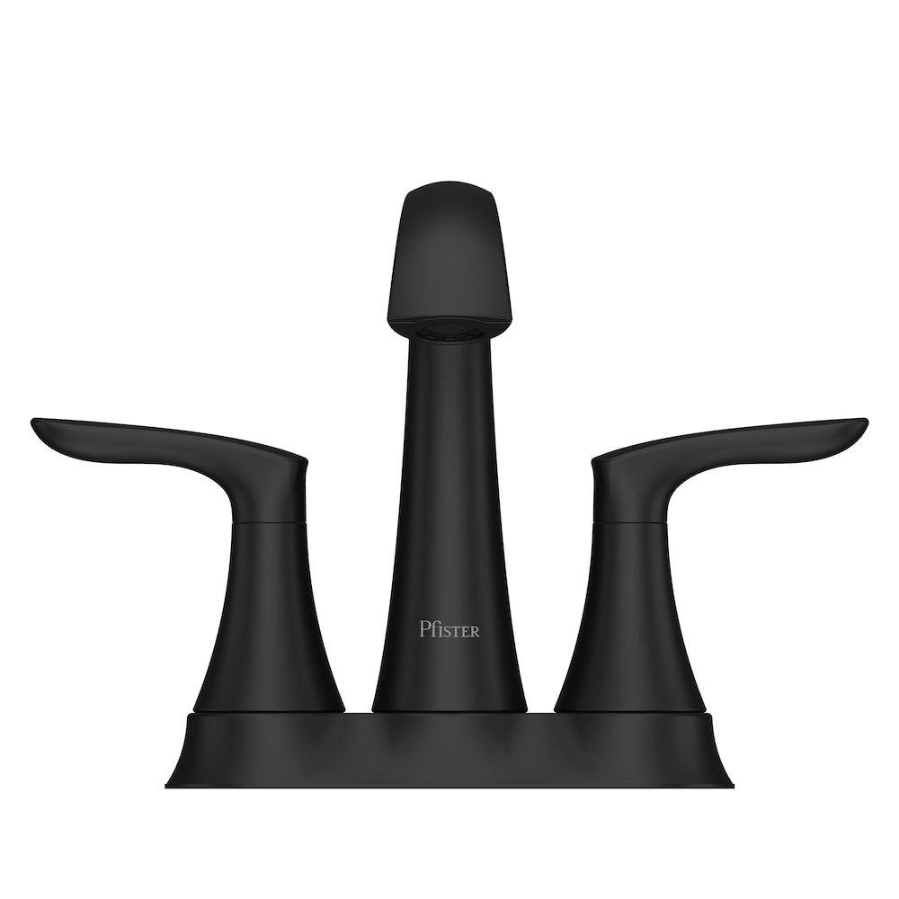 Weller 2-Handle 4" Centerset Matte Black Bathroom Sink Faucet/Tap