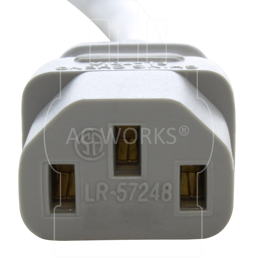 20ft 15A 14/3 Medical Grade Power Cord with IEC C13 Connector