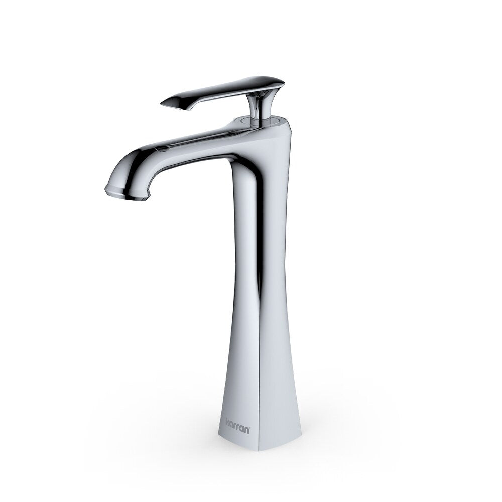 Woodburn Single Hole Single Handle Vessel Bathroom Faucet with Matching Pop-Up Drain in Chrome