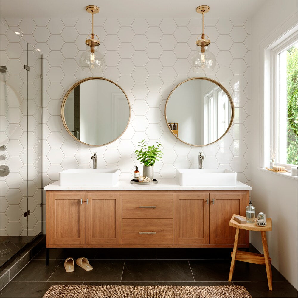 Woodburn Single Hole Single Handle Vessel Bathroom Faucet with Matching Pop-Up Drain in Chrome