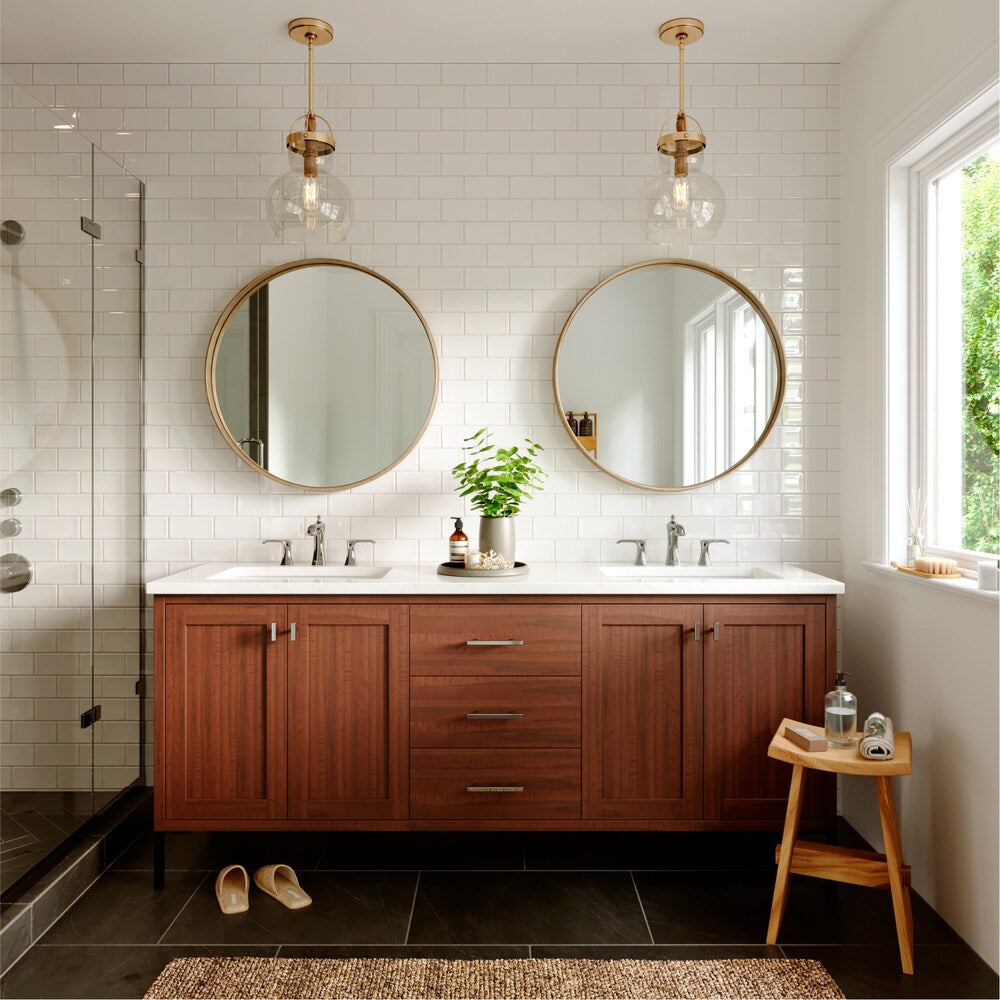 Woodburn Widespread Three-Hole 2-Handle Bathroom Faucet with Matching Pop-Up Drain in Chrome