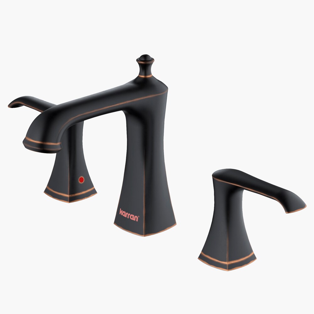 Woodburn Widespread Three-Hole 2-lever Bathroom Faucet-Matching Pop-Up Drain in Oil Rubbed Bronze