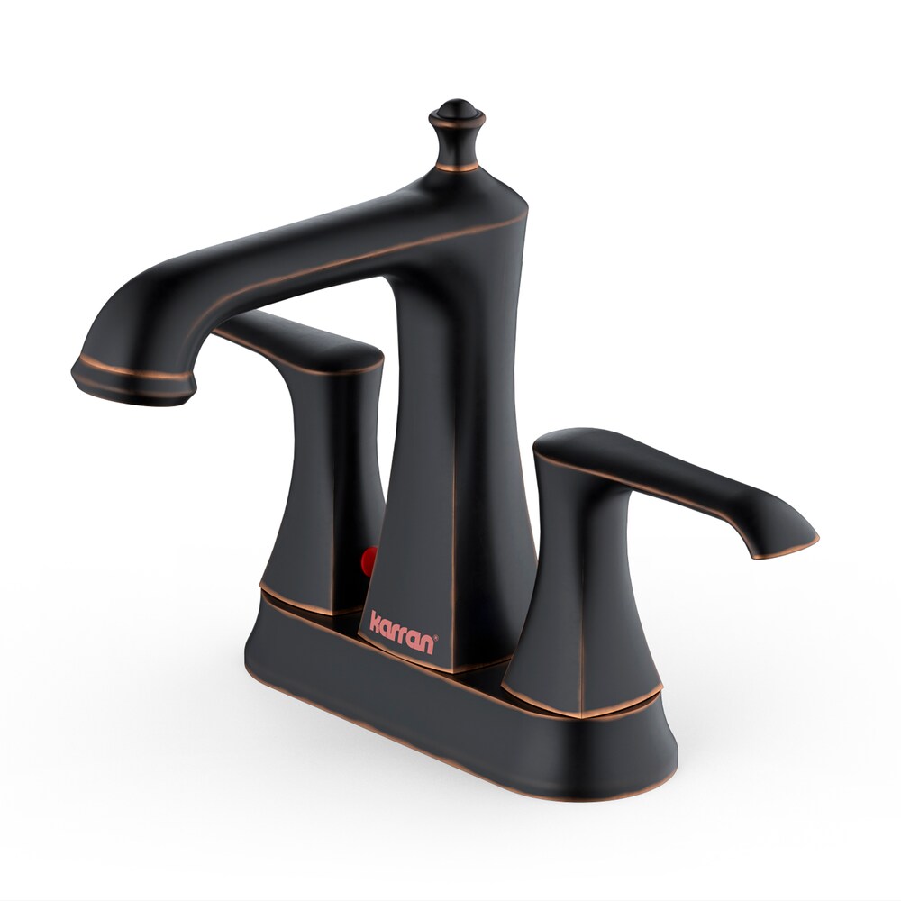 Woodburn Two-Hole 2-Handle Bathroom Faucet with Matching Pop-Up Drain in Oil Rubbed Bronze