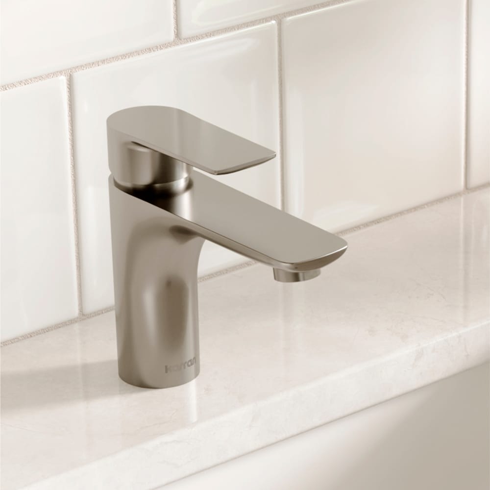 Kayes Single Hole Single Handle Basin Bathroom Faucet with Matching Pop-up Drain in Stainless Steel