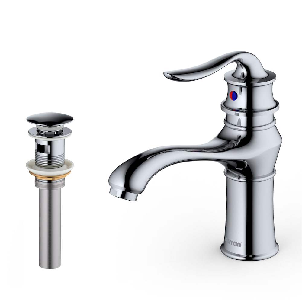 Dartford Single Hole Single Handle Basin Bathroom Faucet with Matching Pop-up Drain in Chrome