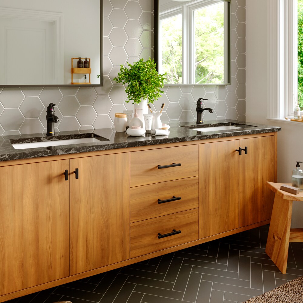 Dartford Single Hole Single Handle Basin Bathroom Faucet with Matching Pop-up Drain in Matte Black