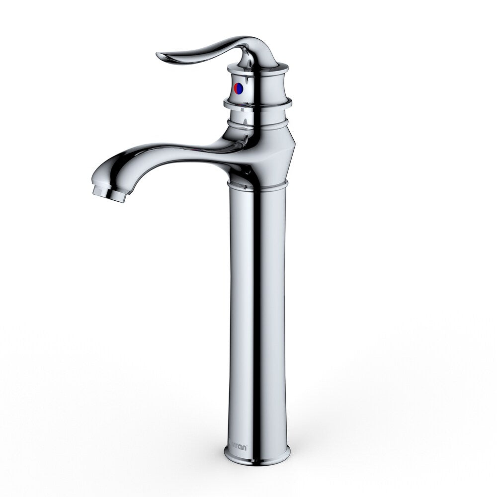 Dartford Single Hole Single Handle Vessel Bathroom Faucet with Matching Pop-up Drain in Chrome