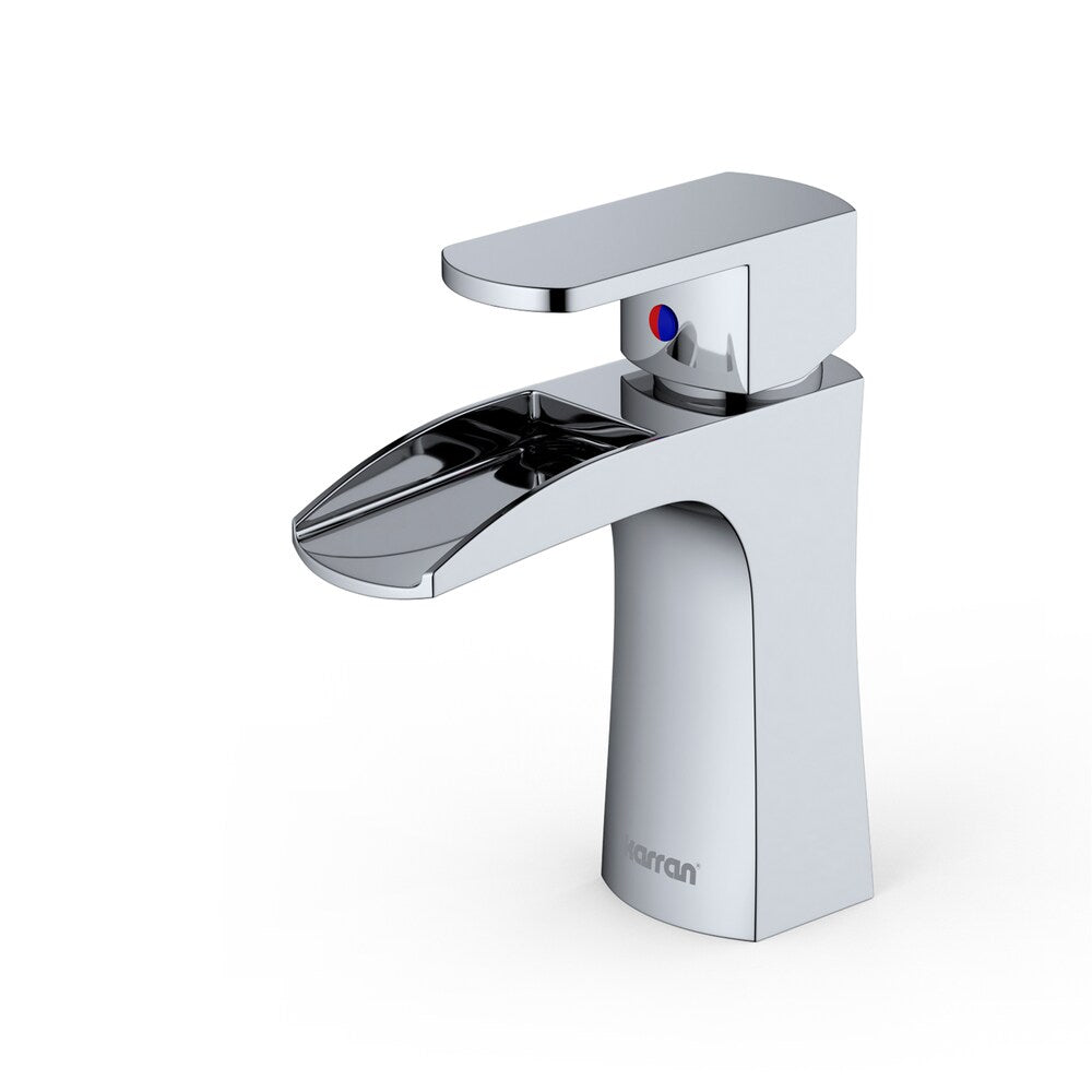 Kassel Single Hole Single Handle Basin Bathroom Faucet with Matching Pop-up Drain in Chrome