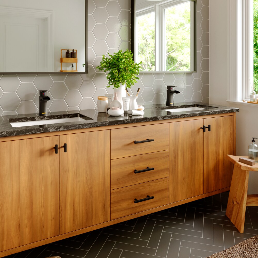 Kassel Single Hole Single Handle Basin Bathroom Faucet with Matching Pop-up Drain in Matte Black